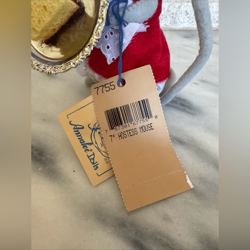 Vintage 1996 Annalee Doll Christmas Hostess Mouse Cheese Tray #7755 - Picture 4 of 4